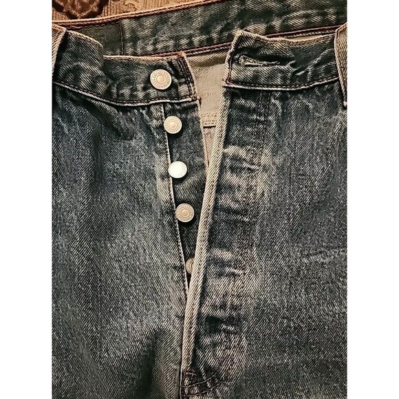 Levi 501xx Vintage Mens 38x36 Jeans Straight Y2k Button Fly - Picture 3 of 10